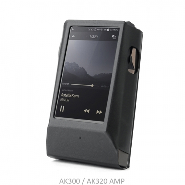 [MITER] 미테르 스탠딩 가죽케이스 Astell&amp;Kern AK300 + AMP Leather case  -블랙